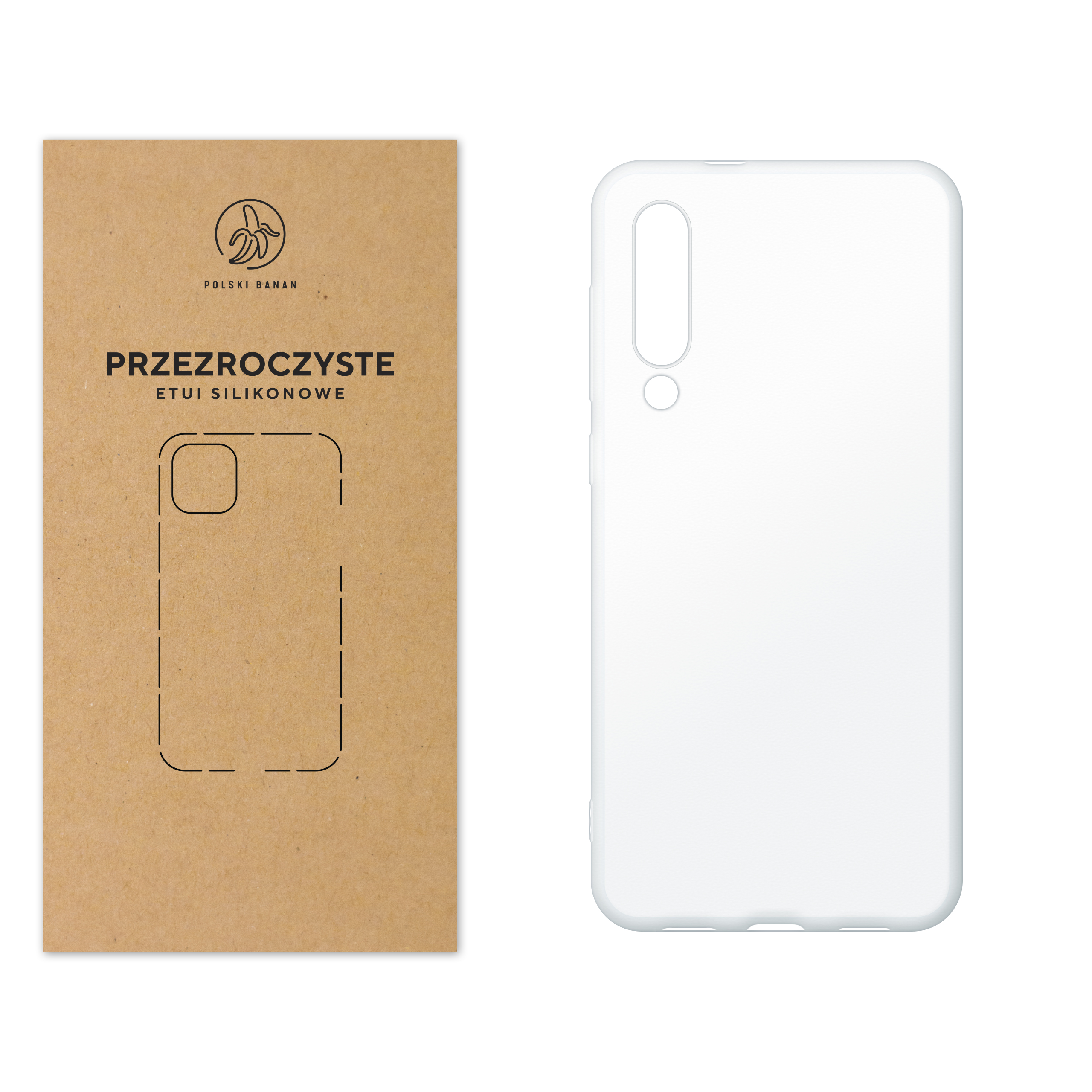 Etui silikonowe przezroczyste Polski Banan do Xiaomi Mi 9 SE